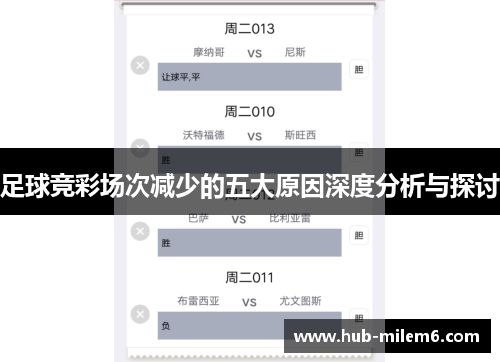 足球竞彩场次减少的五大原因深度分析与探讨